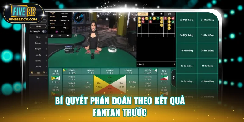 Bí quyết phán đoán theo kết quả Fantan trước